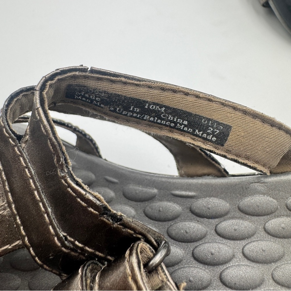 Clarks Bronze Strappy Slide Sandals - Picture 13 of 14